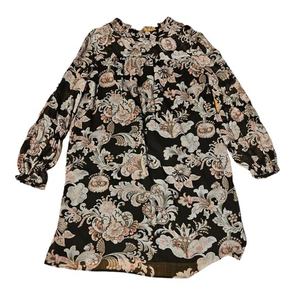 LOFT Small Long Sleeve Floral Mini Dress - Picture 1 of 7